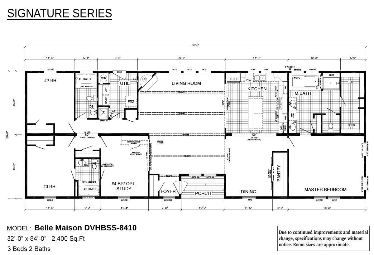 Floor plan for Belle Maison