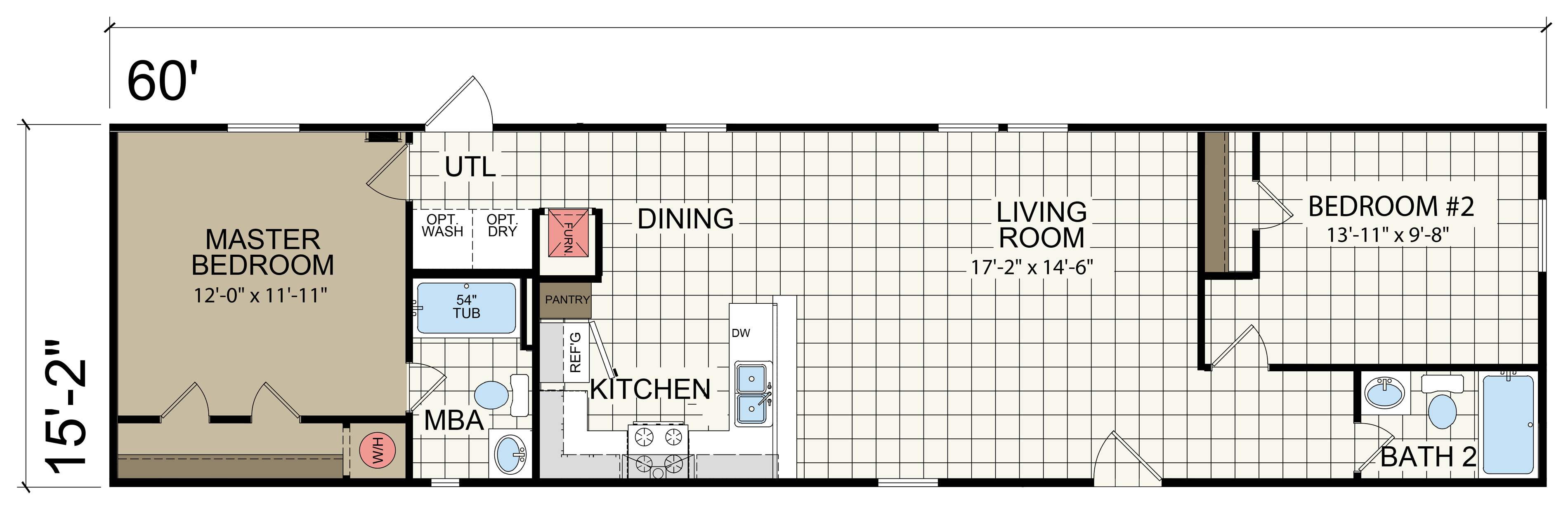 Floor plan for New Moon 1660A