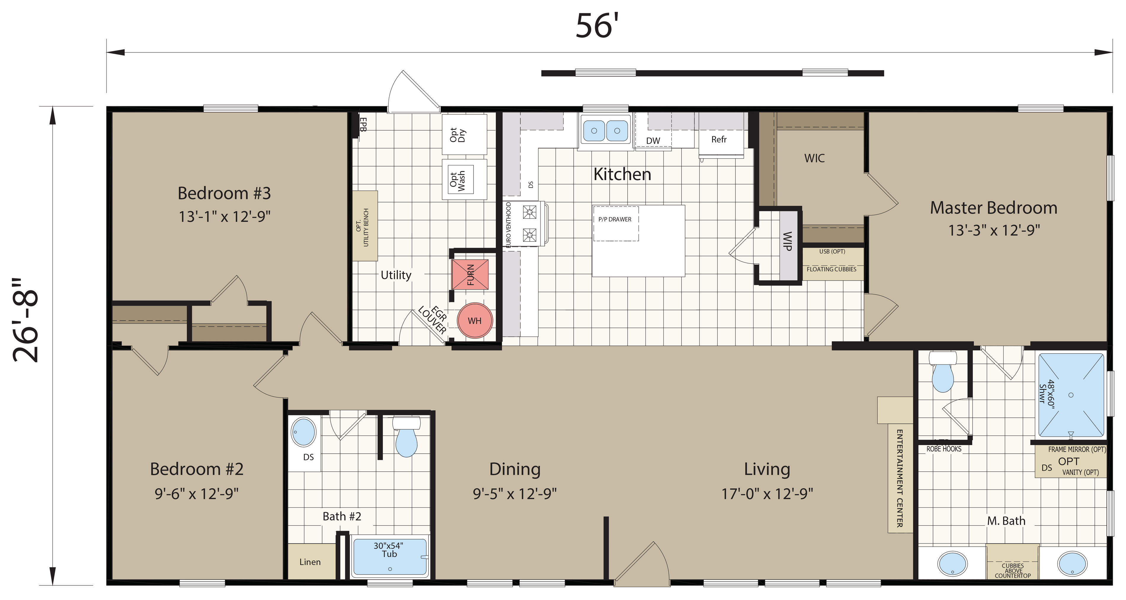 Floor plan for New Moon 2856A