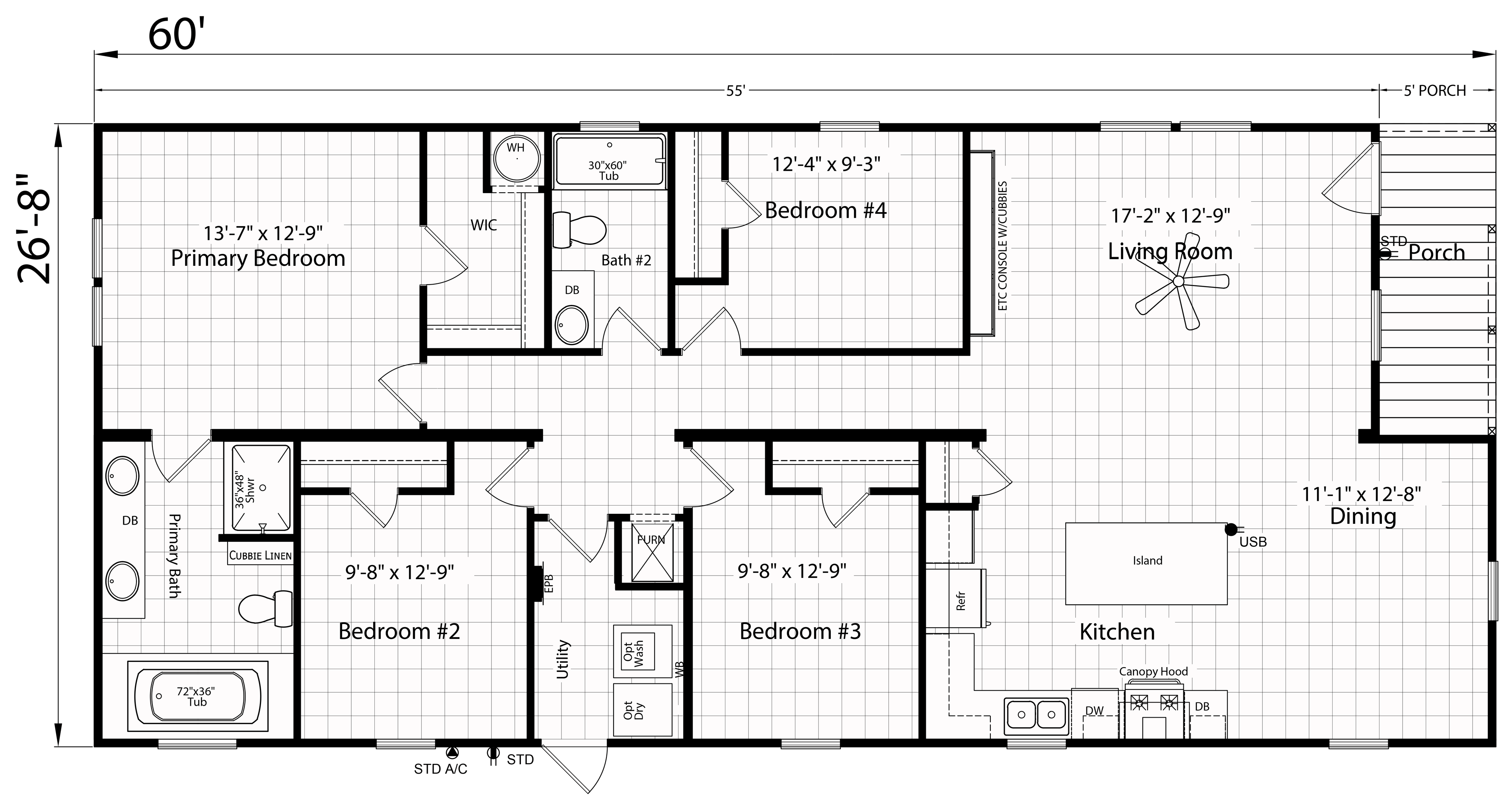 Floor plan for New Moon 2860L
