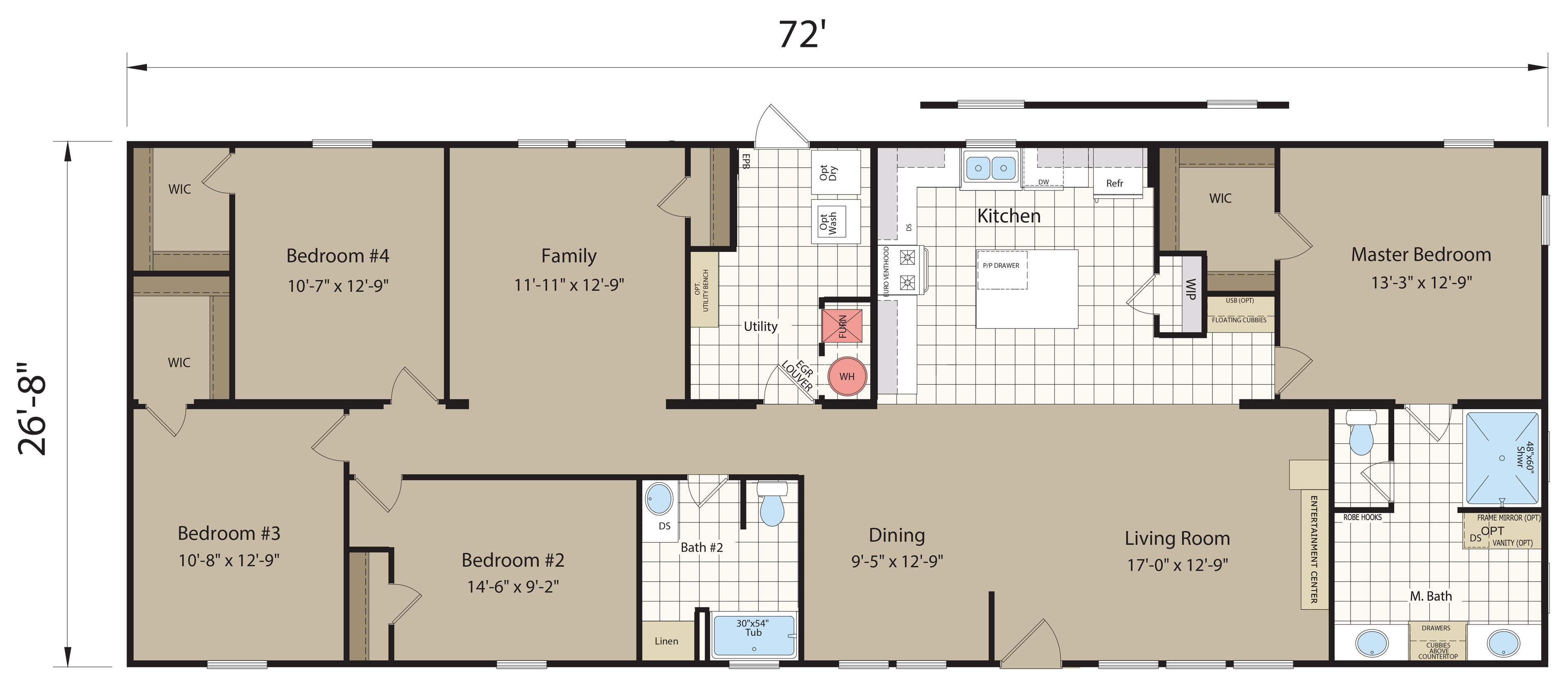 Floor plan for New Moon 2872A
