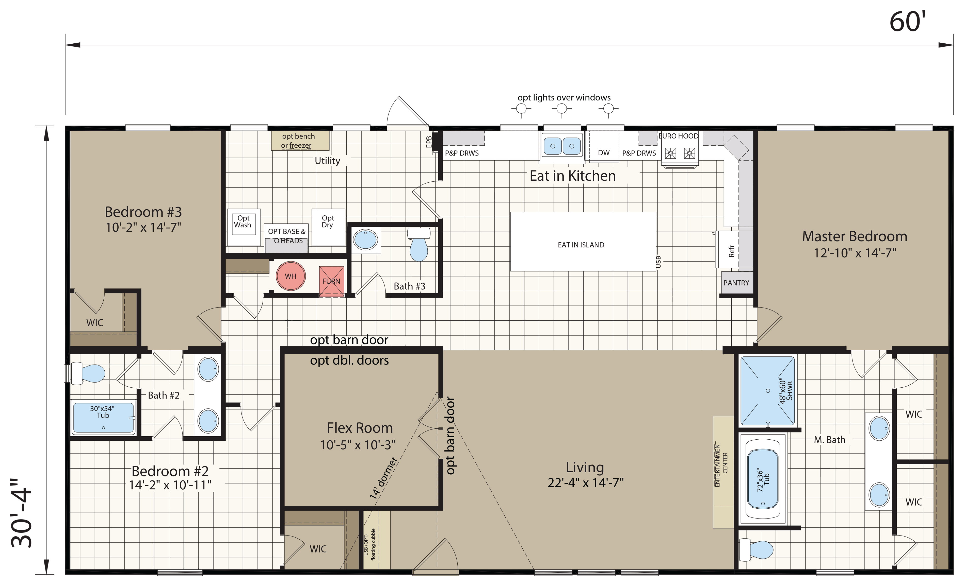 Floor plan for New Moon 3260F
