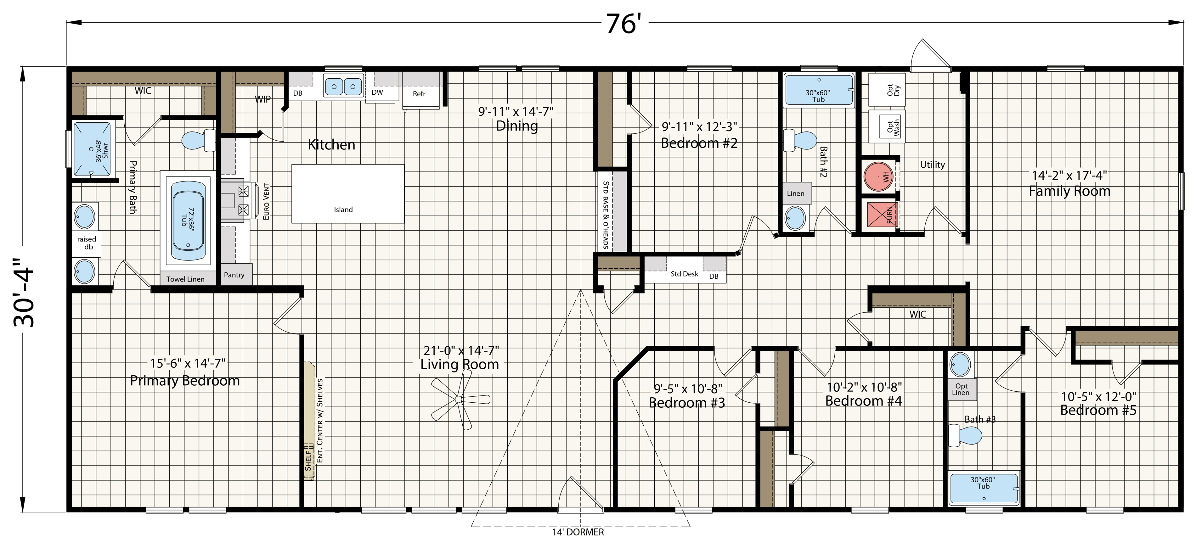 Floor plan for New Moon 3276L
