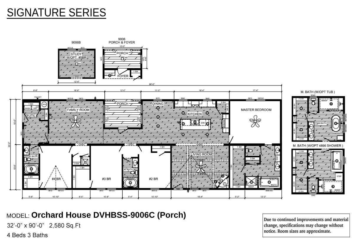 Floor plan for Orchard House (Porch)