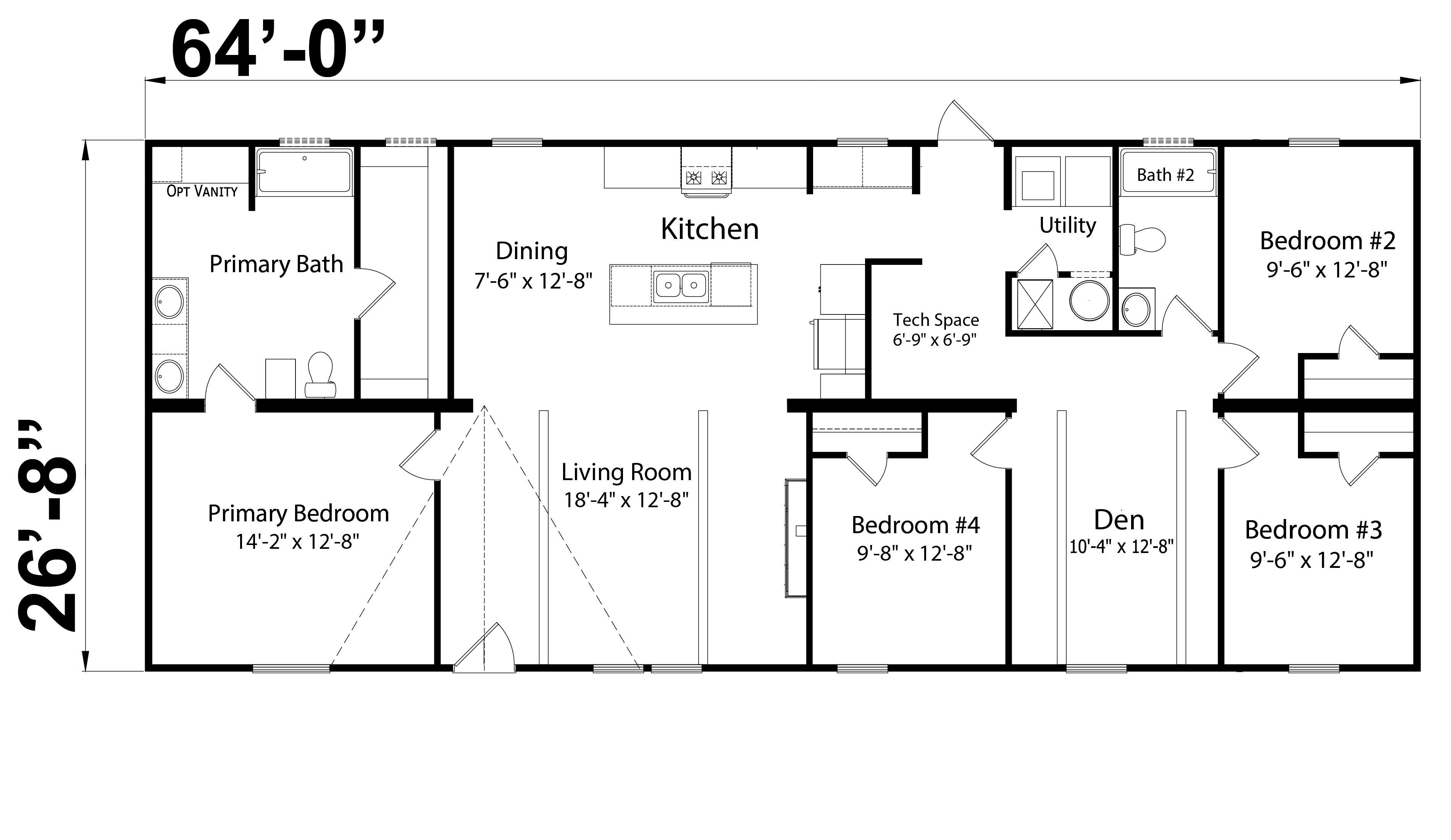 Floor plan for RM 2864A