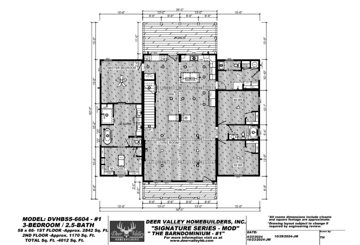 Floor plan for The Barndominium