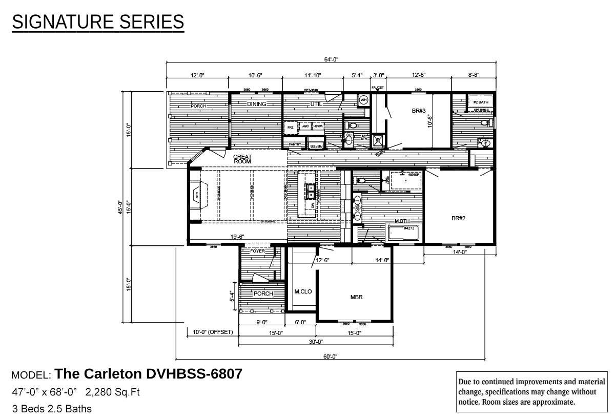 Floor plan for The Carleton
