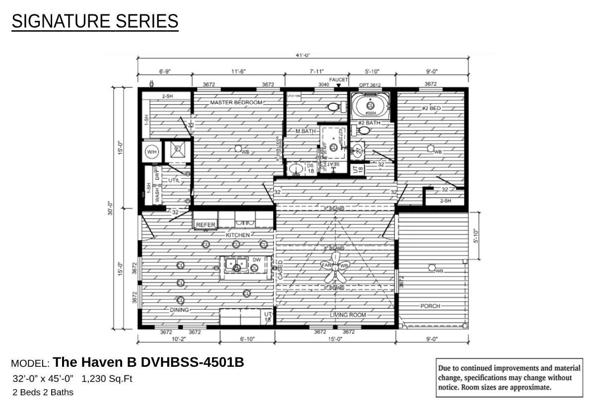 Floor plan for The Haven B