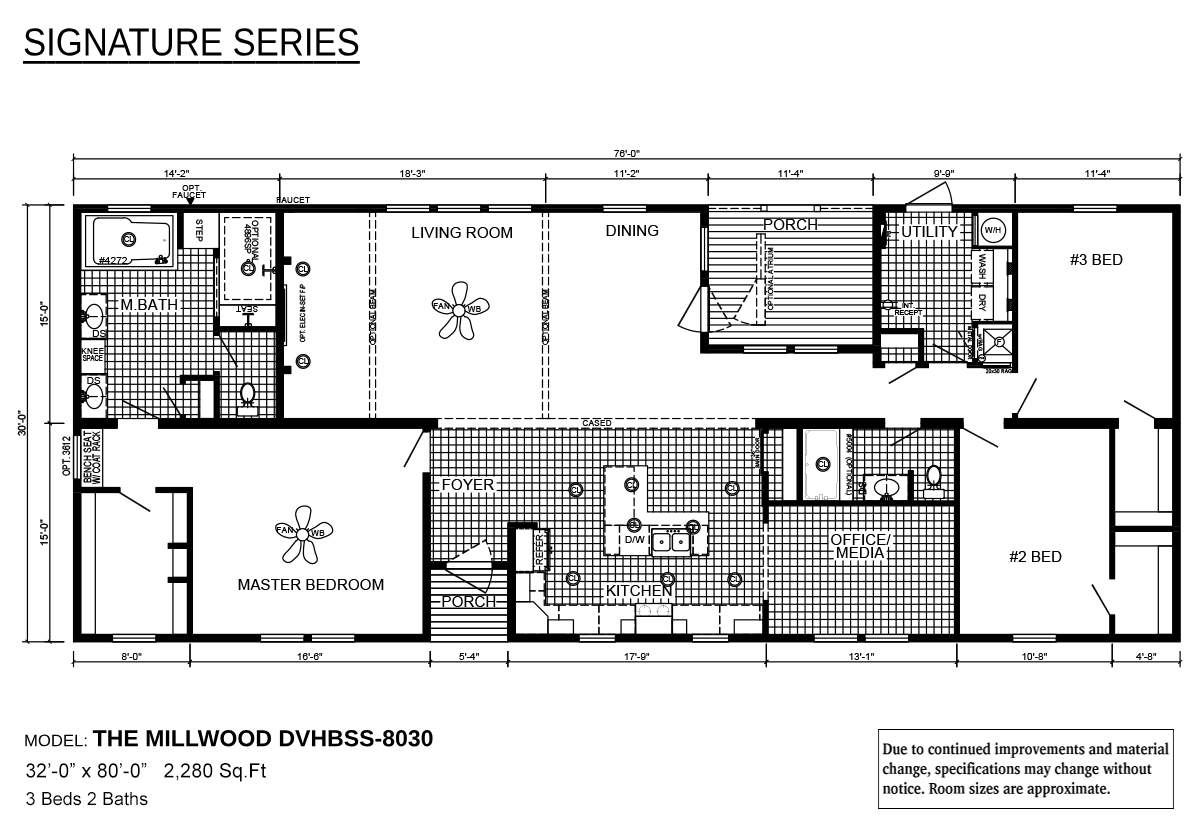 Floor plan for The Millwood