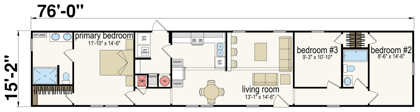 Floor plan for The Zephyr