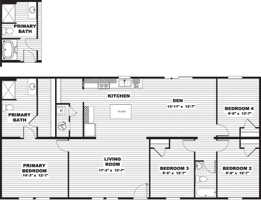 Floor plan for Oak